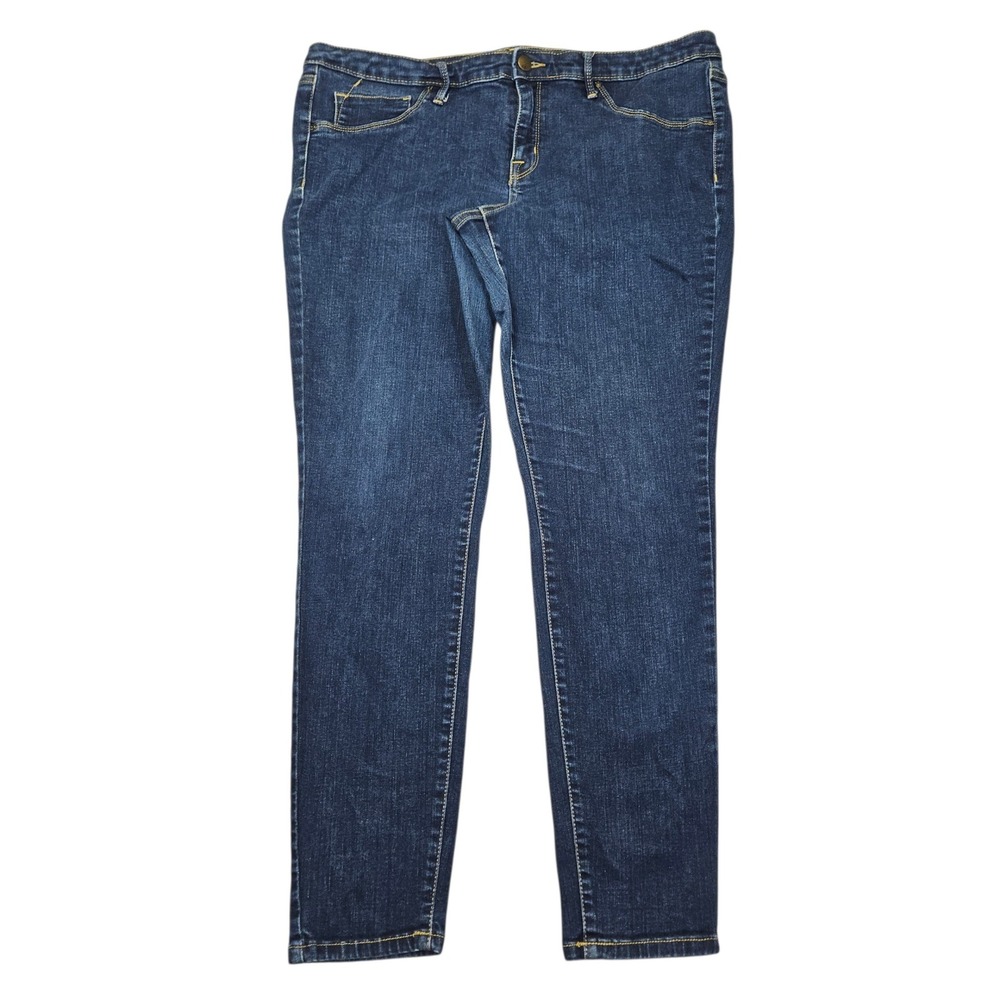 Mossimo Mid-Rise Jegging Denim Jeans Dark Wash Blue Sz 16/33 R